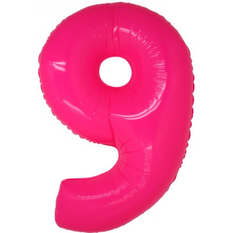 40" Numero 9 Rosa Neon